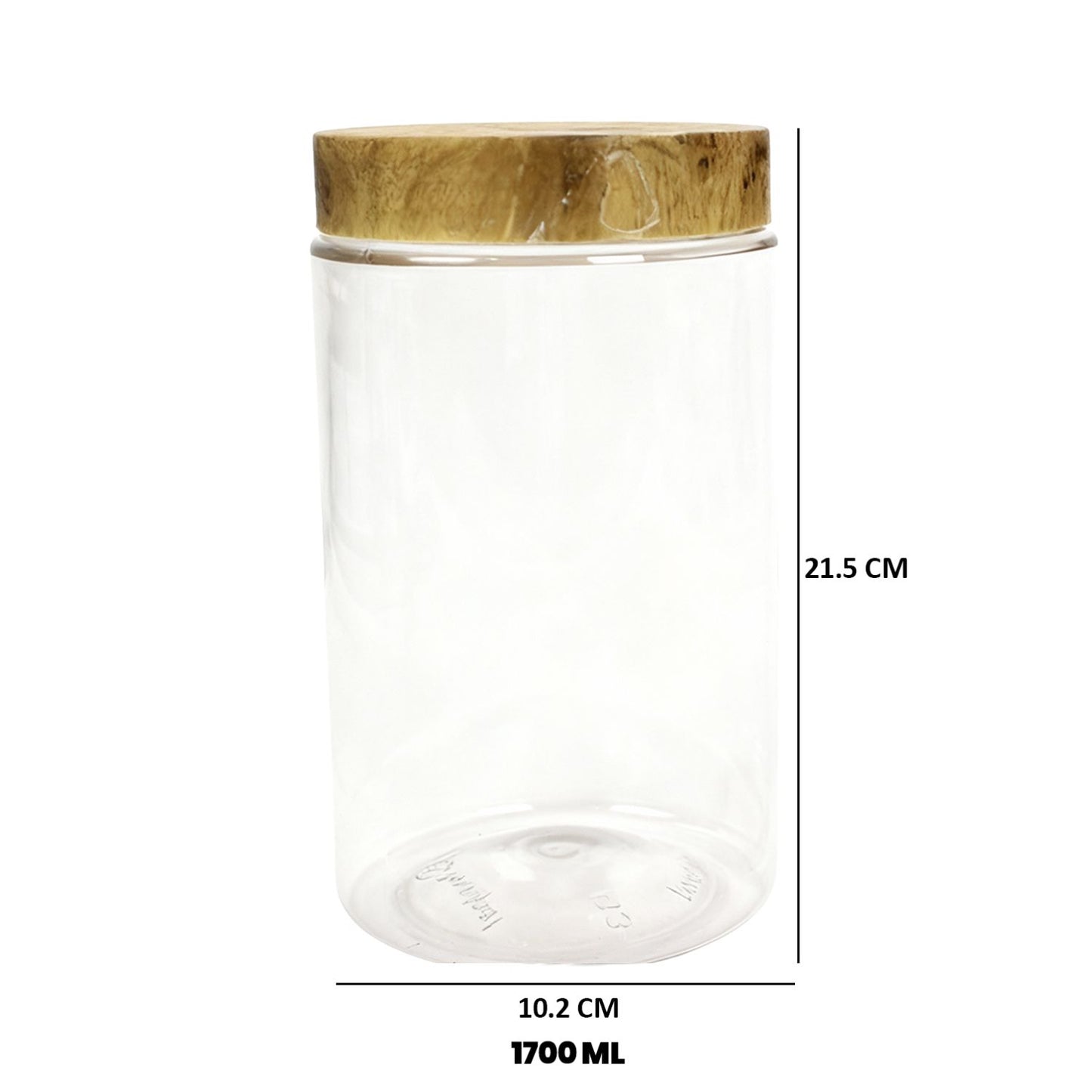 Coral Jars with Wooden like caps |Light brown| Set of 6