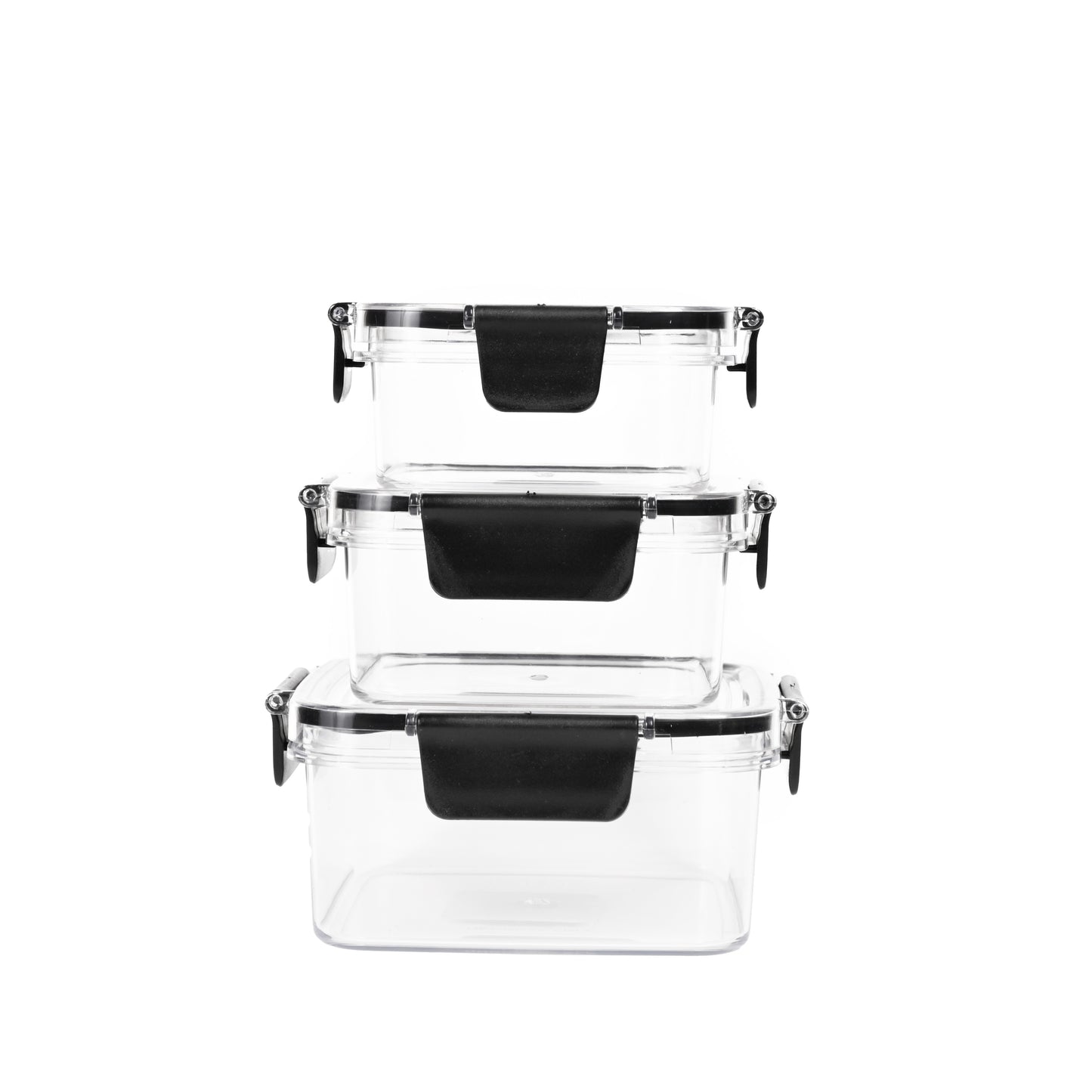 Melody Jars - Airtight, BPA-Free, Stackable Food Storage Containers | Set of 3 Unbreakable PET Jars (400ml, 600ml, 1000ml)