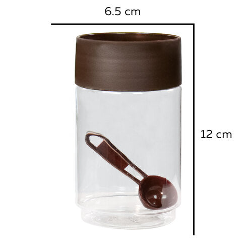 Modedge Plastic Jar Airtight Stackable Container for Kitchen Storage with Spoon, Set of 12 Pieces