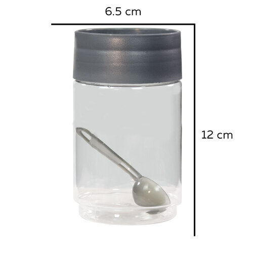 Modedge Plastic Jar Airtight Stackable Container for Kitchen Storage with Spoon, Set of 12 Pieces