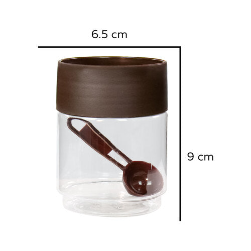 Modedge Plastic Jar Airtight Stackable Container for Kitchen Storage with Spoon, Set of 12 Pieces