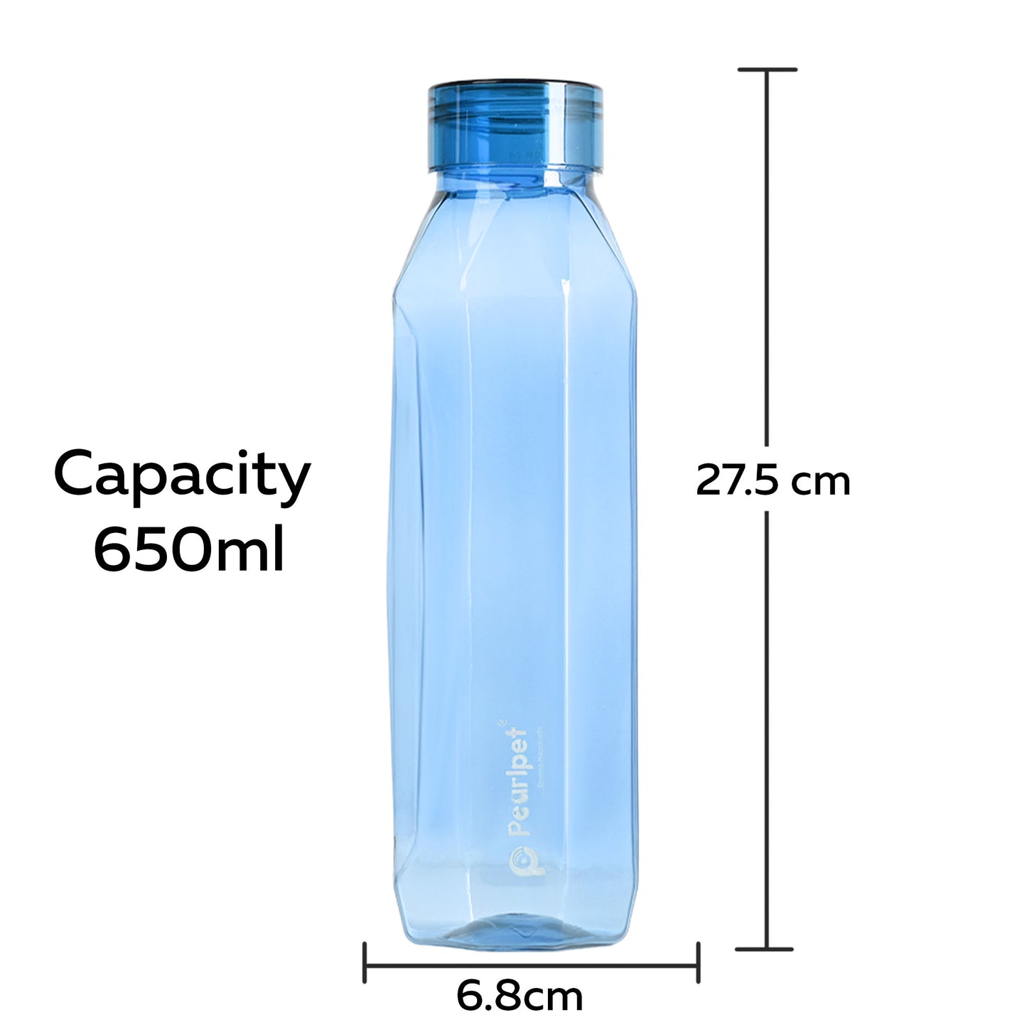 650ml Diamond Bottle - Assorted - Set of 4