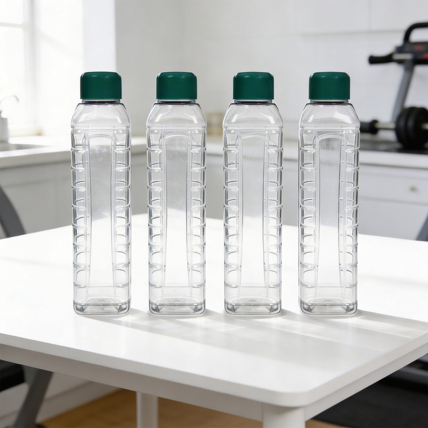 1000ml Sage Square Water Bottle - Set of 4