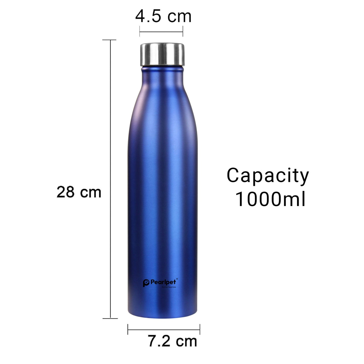 1000ml S10 Stainless Steel Single wall water bottle (pack of 4)