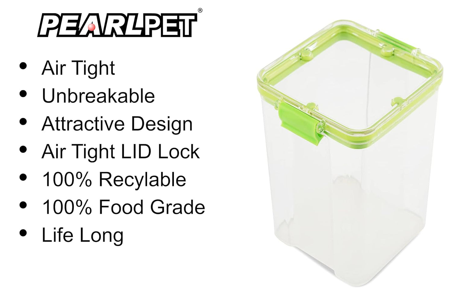 PEARLPET Click n Seal Plastic Kitchen Storage Container |BPA-Free Containers |Stackable Design |Set of 12 Pcs (400 ml,700 ml & 1200 ml)