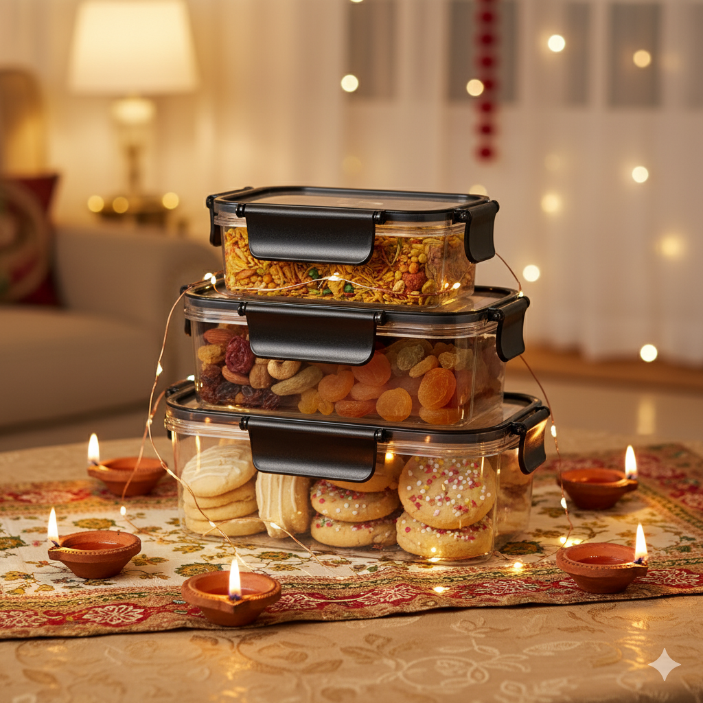 Luxe Seal - Gift set | SET OF 3 PCS|Unbreakable PET Jars