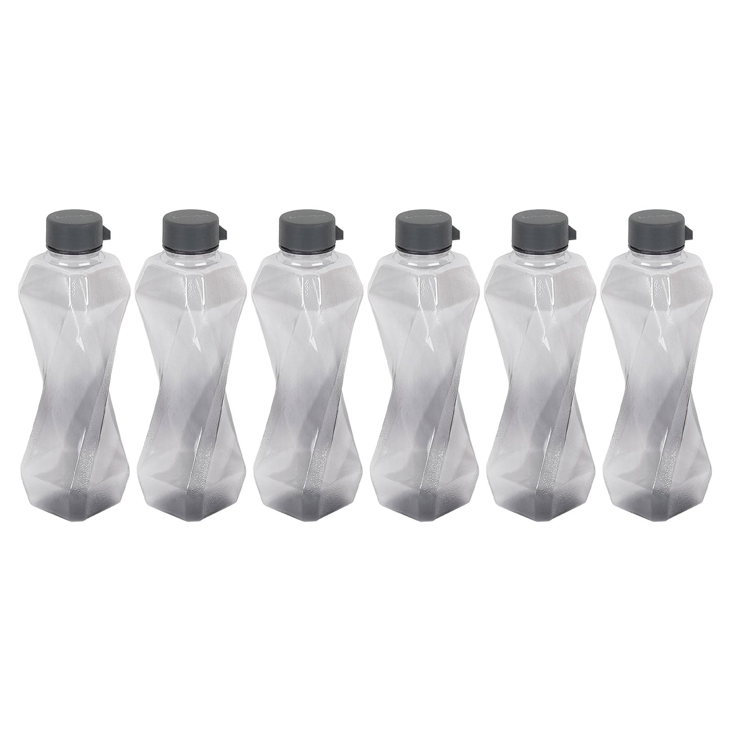 Twist BPA-Free Plastic Water Bottle Set – Pack of 6 (1000ml Each) – Lightweight, Leak-Proof & Freezer Safe