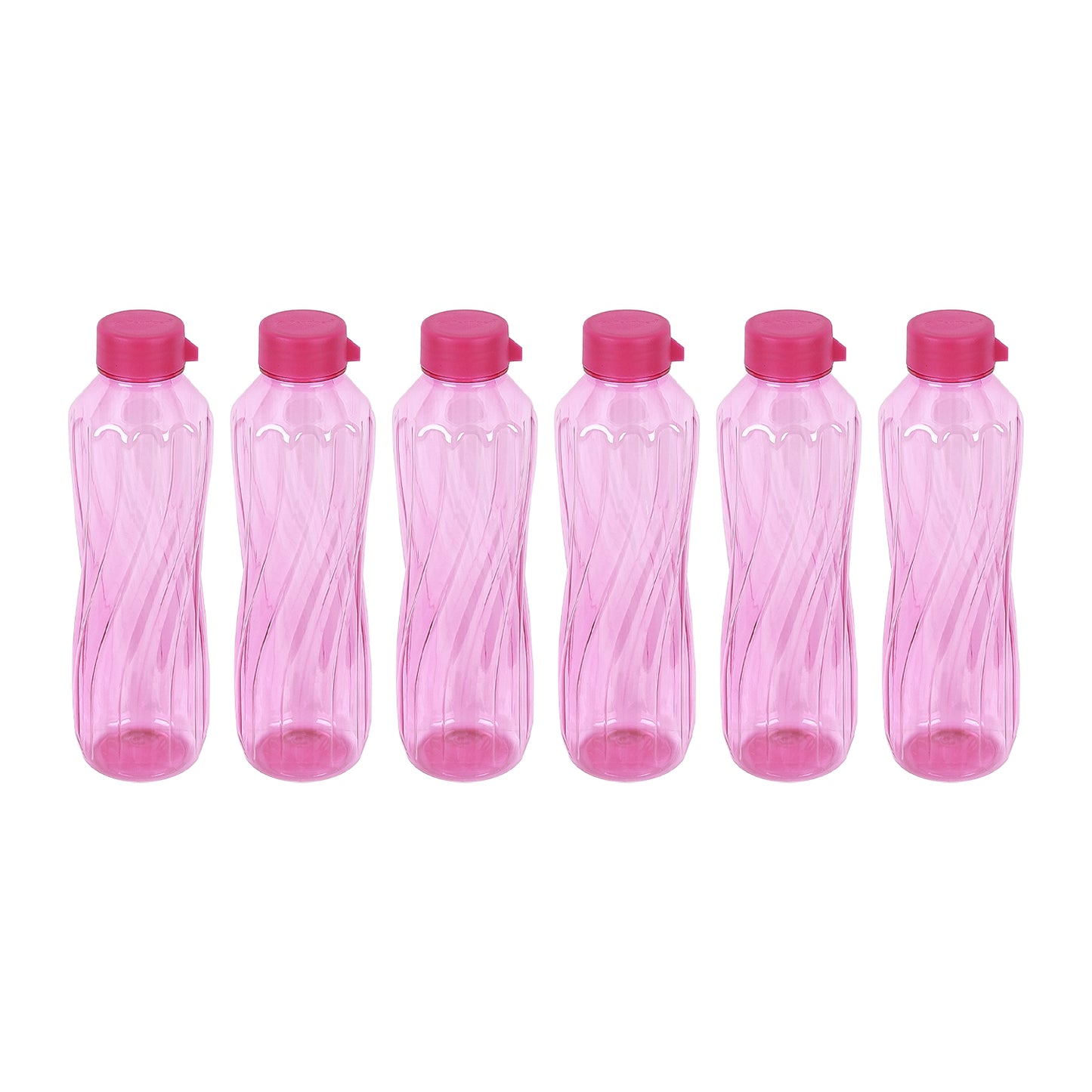 Lehar BPA-Free Plastic Water Bottle Set – Pack of 6 (1000ml Each) – Lightweight, Leak-Proof & Freezer Safe