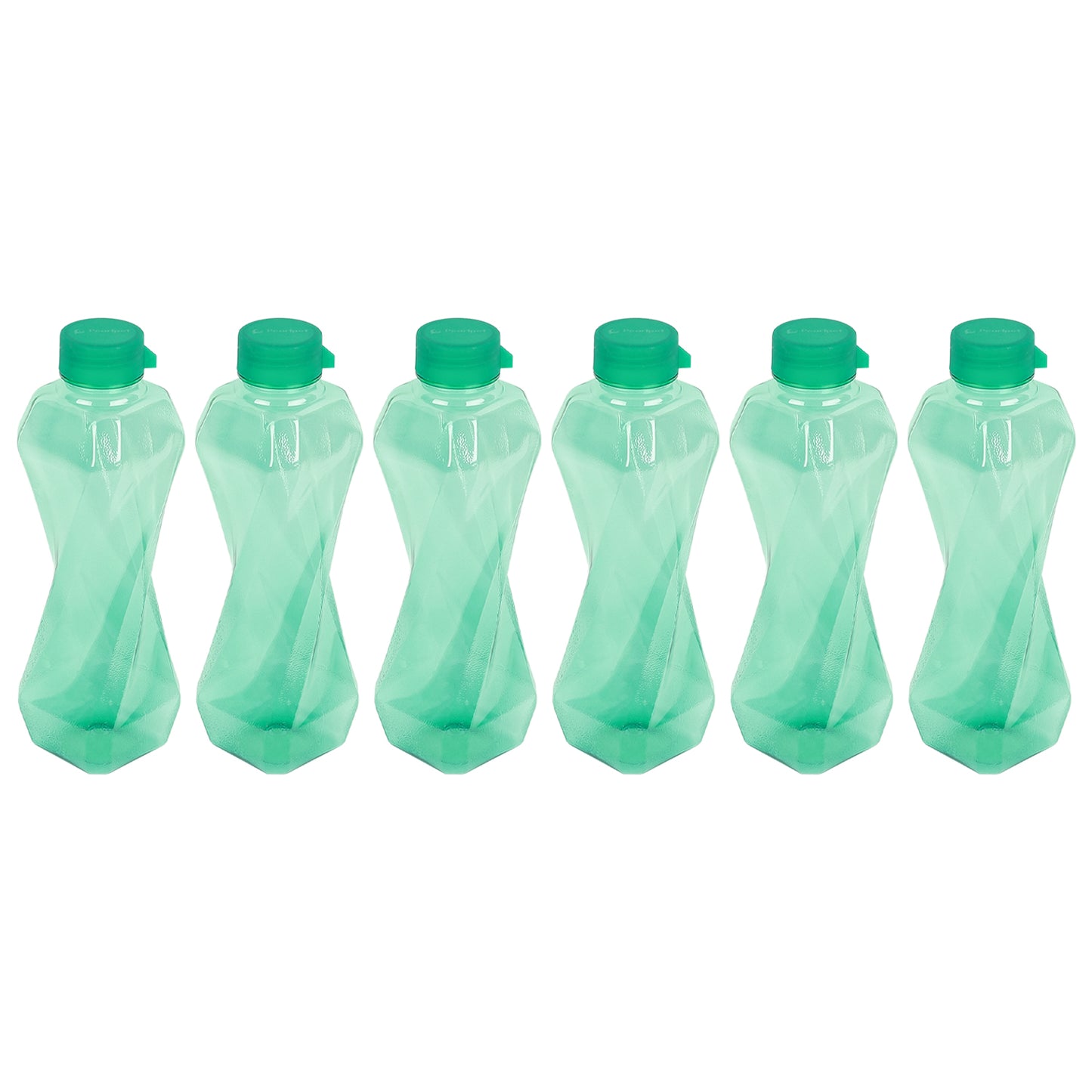 Twist BPA-Free Plastic Water Bottle Set – Pack of 6 (1000ml Each) – Lightweight, Leak-Proof & Freezer Safe