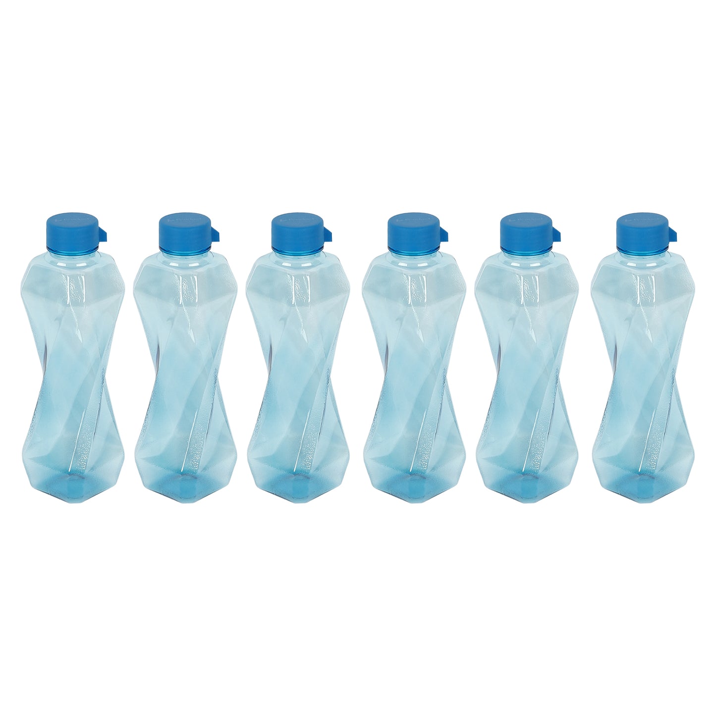 Twist BPA-Free Plastic Water Bottle Set – Pack of 6 (1000ml Each) – Lightweight, Leak-Proof & Freezer Safe