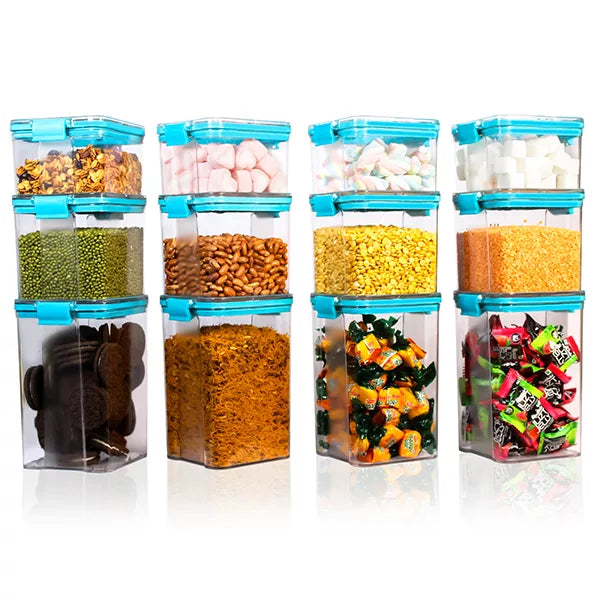 Clik n Seal Combo - Set of 12 - 400 ml ,700 ml , 1200 ml - Pearlpet