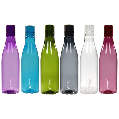 1000ml Throttle Round Water Bottle Assorted (Multicolor) - Set of 6