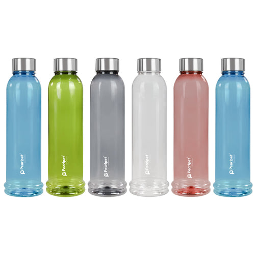 Ribbi BPA-free Plastic Water Bottle Set of 6 Pcs, Each 1000ml, Assorted (Multicolor)