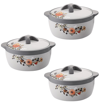 Insulated Stainless Steel Casserole Set of 3, Sancy 3000 ml