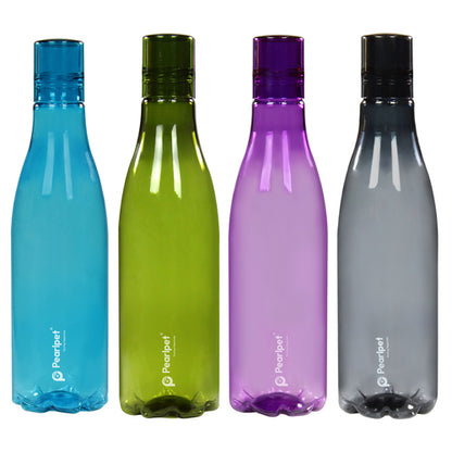 Throttle Water Bottle for Home | Leak Proof Bottles for Refrigerator | BPA-Free, Food Grade, Plastic | Set of 4, 1000 ML