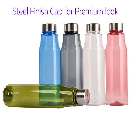 1000ml Ellie Round Bottle Stainless Steel Cap - Assorted - Set of 5