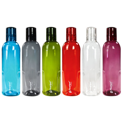 Trion- BPA-free Plastic Water Bottle Set of 6 Pcs, Each 500ml, Assorted Multicolor