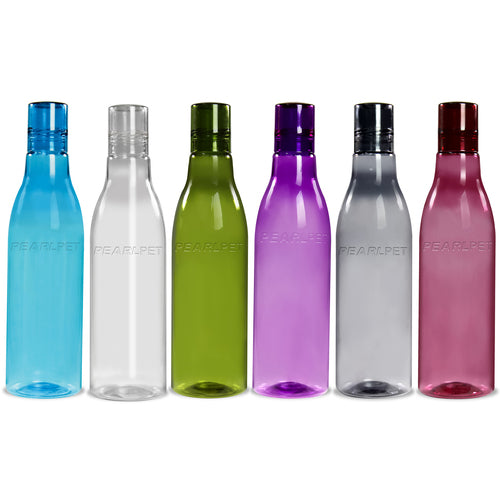 Delight BPA-free Plastic Water Bottle Set of 6 Pcs, Each 1000ml, Assorted (Multicolor)