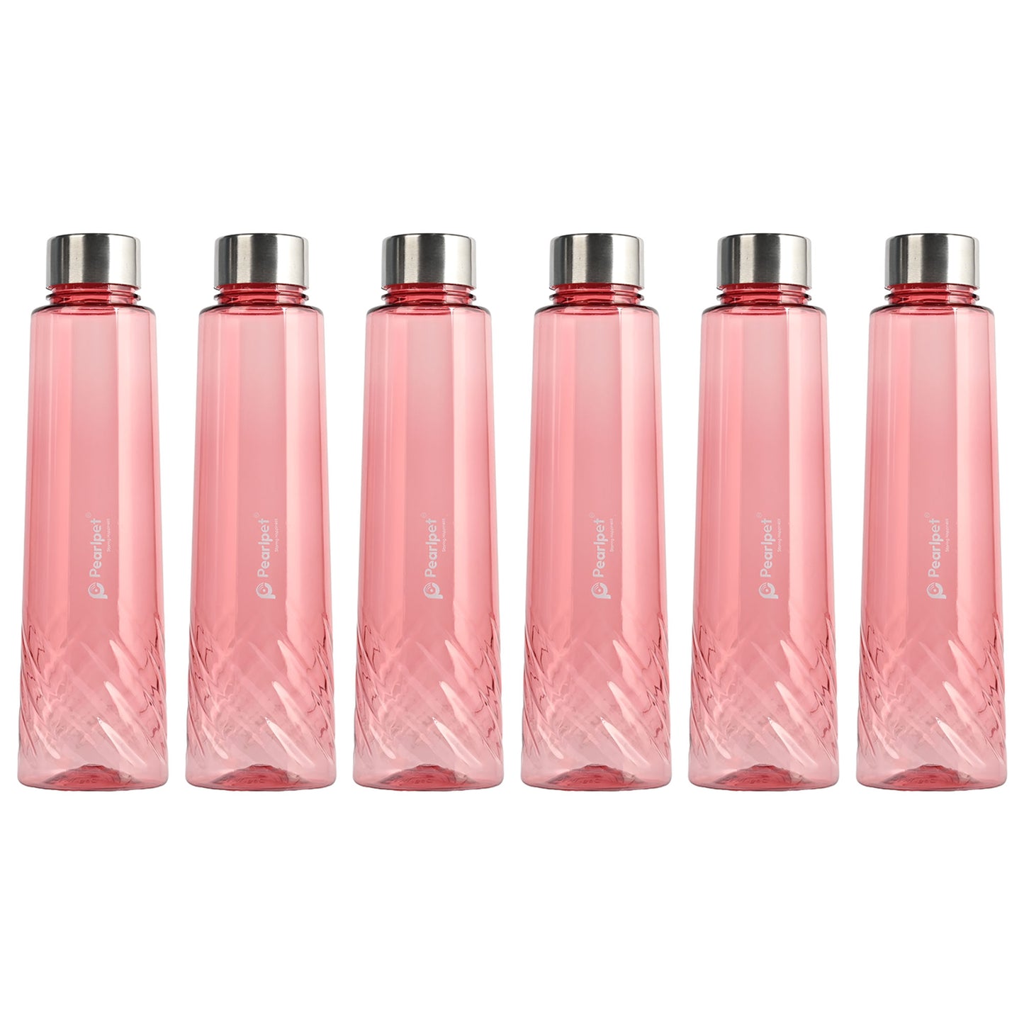 1000ml Lovely Round Bottle Stainless Steel Cap - Set of 6