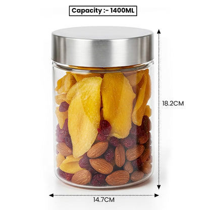 Plus Round Jars with Steel caps - Set of 6