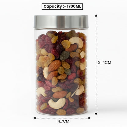 Plus Round Jars with Steel caps - Set of 6