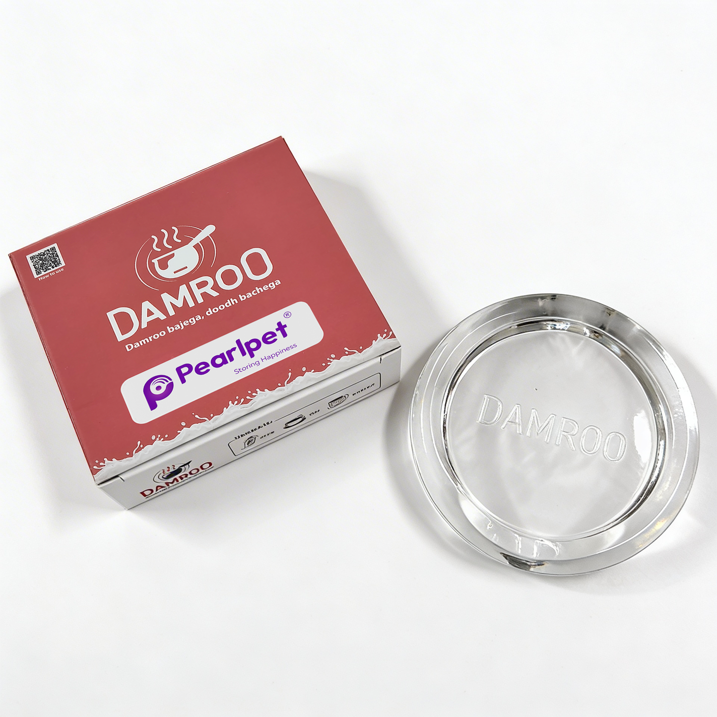 Damroo Smart Glass Milk Boiler with Boil Alert | Spill-Proof, Heat Resistant Glass Pot