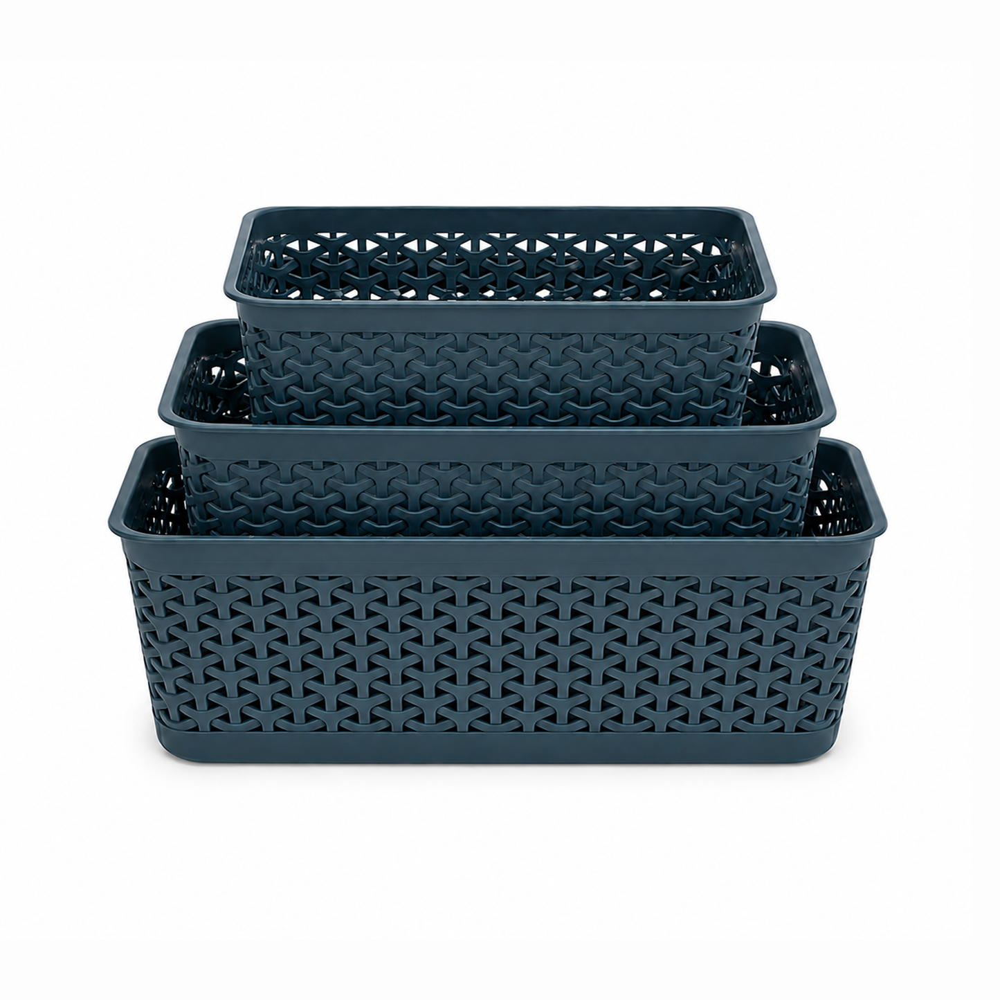 Pearlpet Everyday Basket Set of 3 with Lid – Smart organisation for every corner of your home — view 13