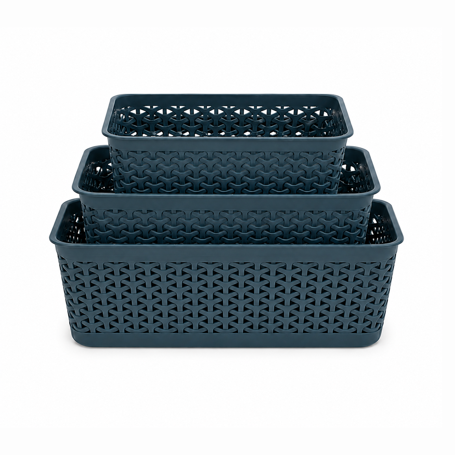 Pearlpet Everyday Basket Set of 3 with Lid – Smart organisation for every corner of your home — view 13