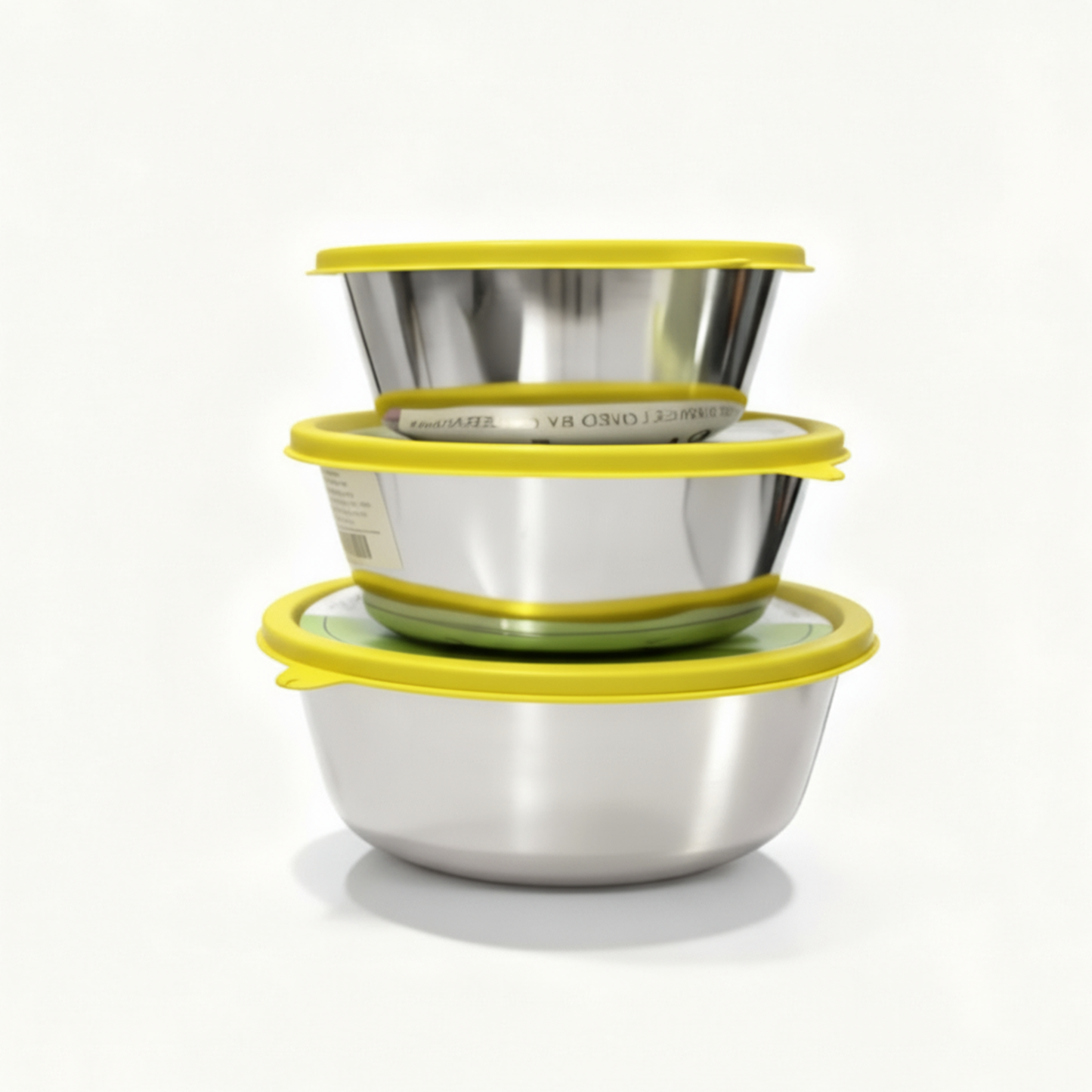 Sylo Stainless Steel Bowl 900ml, 1300ml and 1900 ml | Airtight Food Storage Bowl with BPA-Free Lid