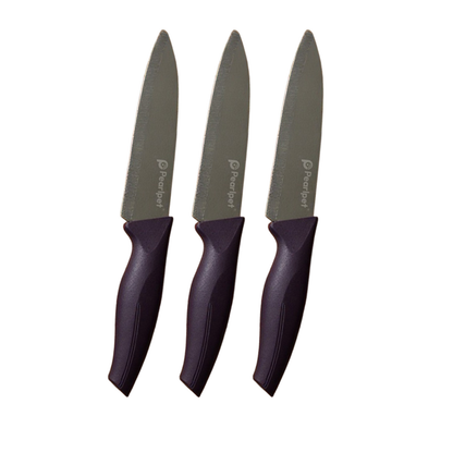 Knife - Set of 3 | Stainless steel | PURPLE