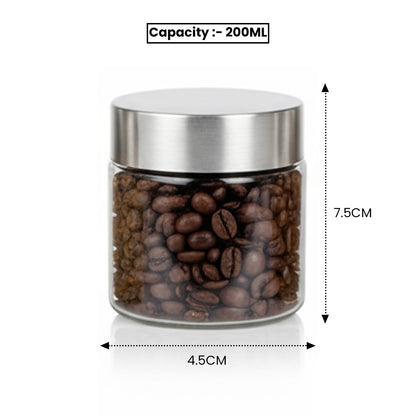 Plus Round Jars with Steel caps - Set of 6