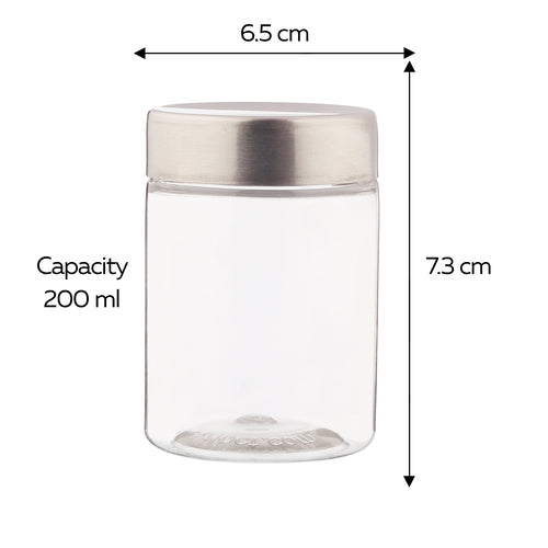 Plus Round Jars with Steel caps - Set of 18 - 200 ml, 500 ml, 1700 ml