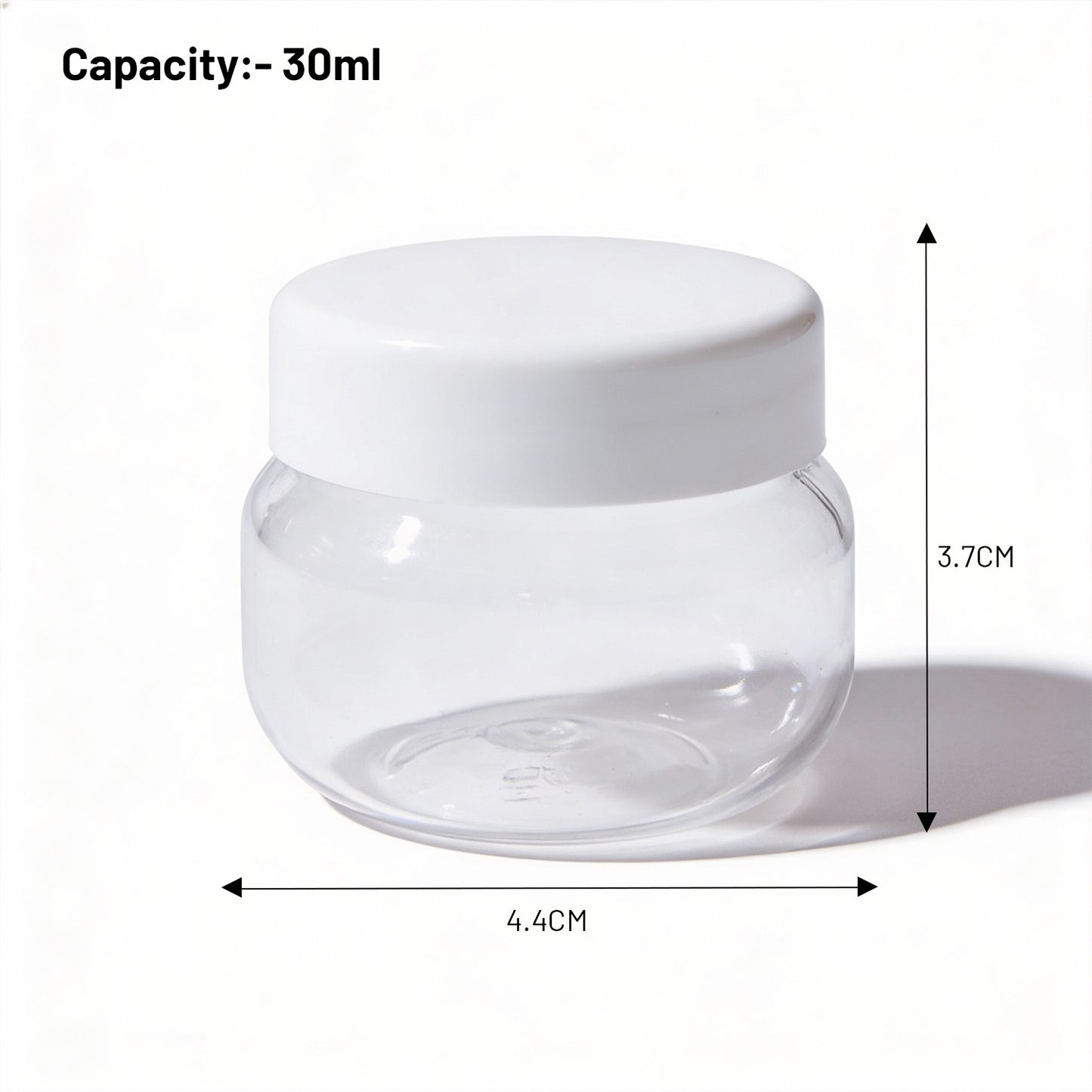 Dibbi Round jars - White 30g (Pack of 12 and 24)