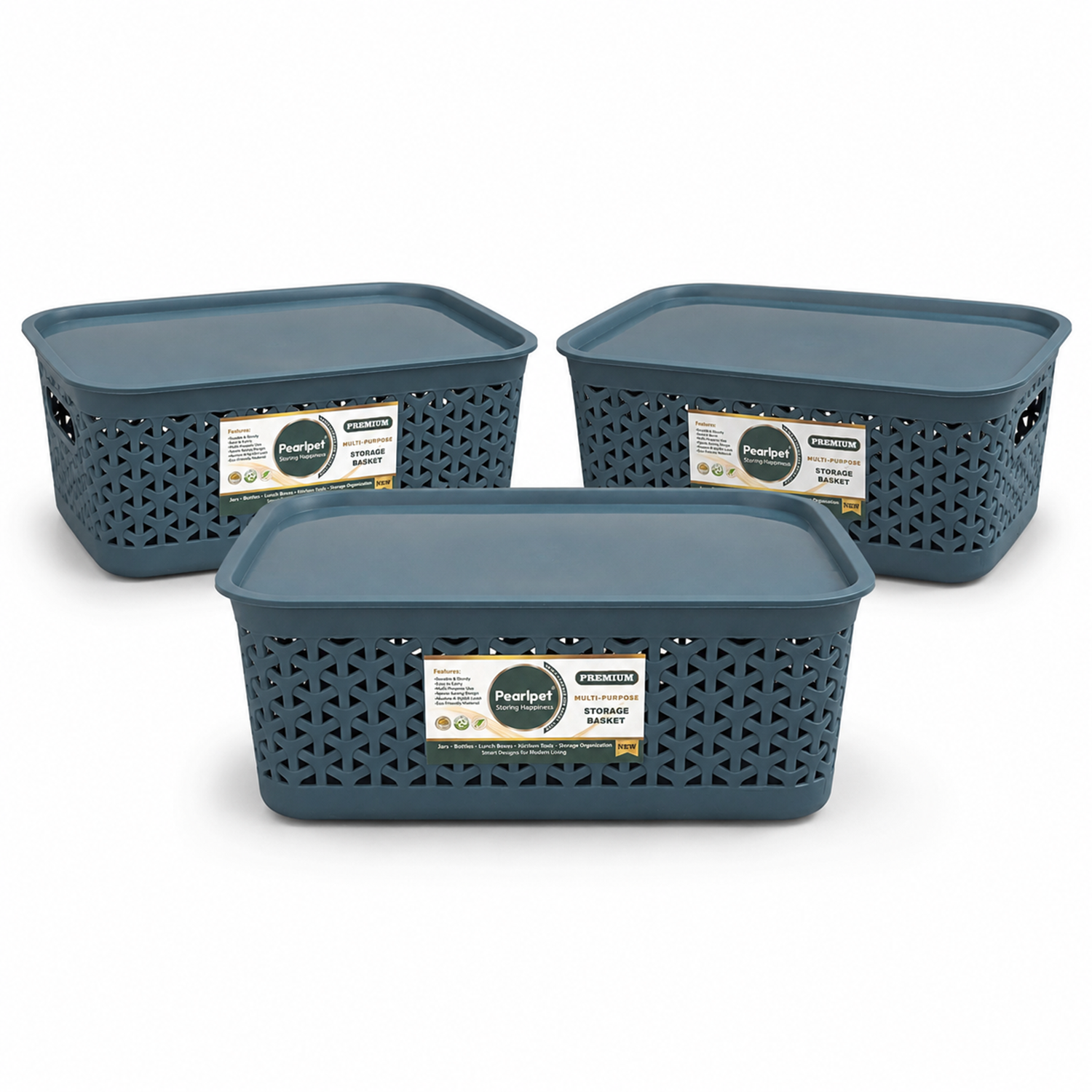 Pearlpet Everyday Basket Pack of 3 – Smart organisation for every corner of your home — view 6