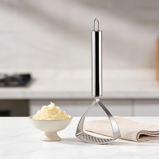 Stainless Steel Kitchen Mashers Set | SS 202 Garlic, Potato & Pav Bhaji Masher Tools | Vegetable & Garlic Crusher Tools for Kitchen | Dishwasher Safe