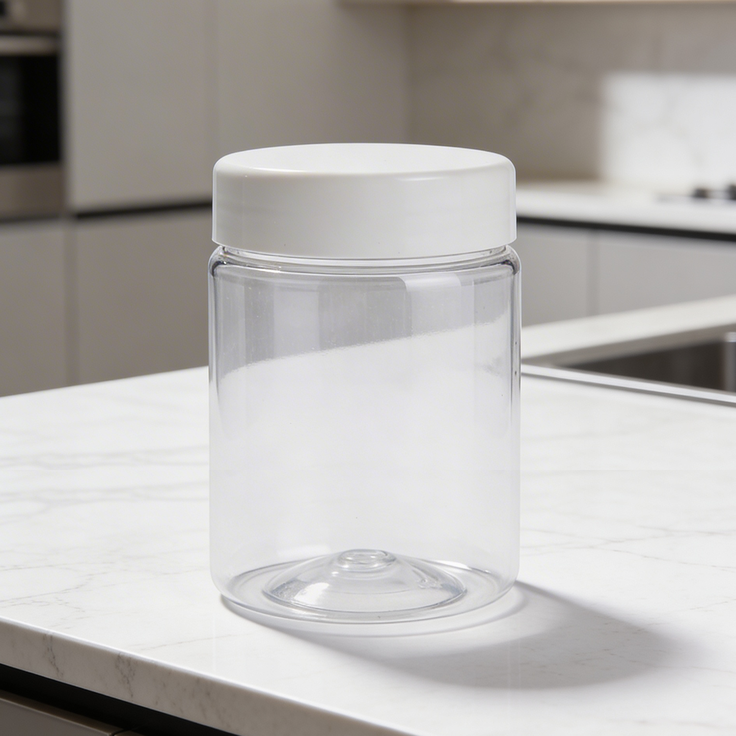 Dibbi Round jars - White 250g (Pack of 12 and 24)