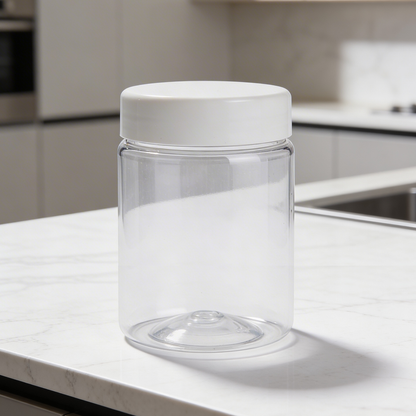 Dibbi Round jars - White 250g (Pack of 12 and 24)