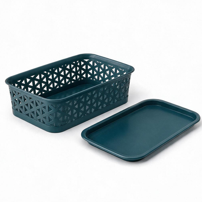 PEARLPET Everyday Basket Pack of 3 with Lid – Smart organisation for every corner of your home