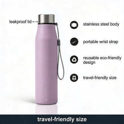 Aqualine Single Wall Steel Water Bottle – 700ml