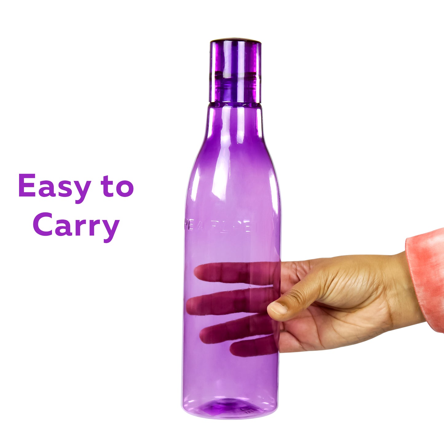 Delight BPA-free Plastic Water Bottle Set of 6 Pcs, Each 1000ml, Assorted (Multicolor)