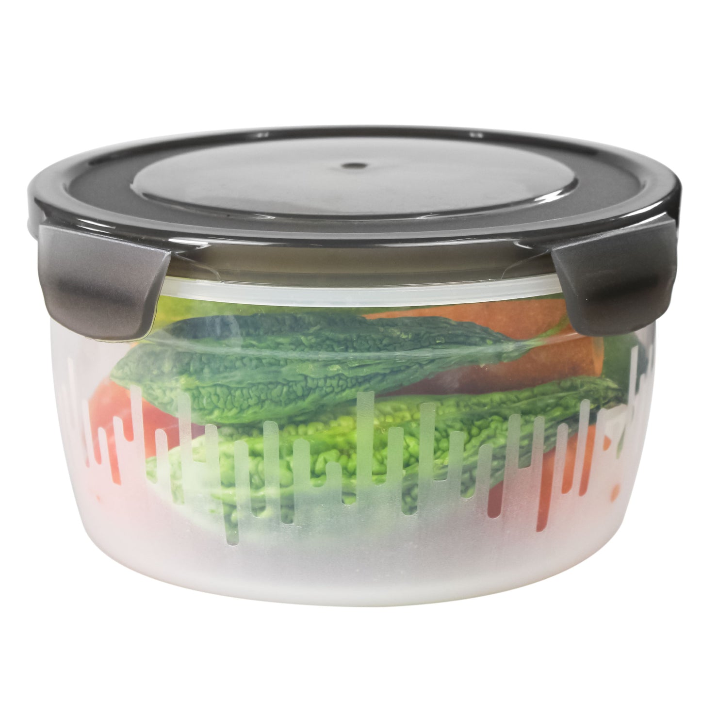 PP Container Circular Plastic Food Storage Container with Air Tight Lid | Fridge & Freezer Dabba Containers, Fruit Box Set of 5 (300ml, 600ml, 1200ml, 1800ml and 3000ml)