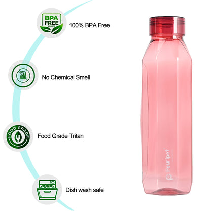 1000ml Diamond Bottle - Assorted - Set of 4