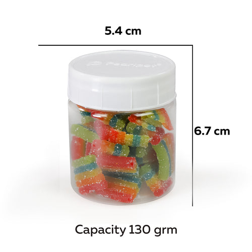 Dibbi Round jars - White 130g (Pack of 12 or 24)