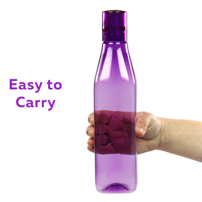 Congo BPA-free Plastic Water Bottle Set of 6 Pcs, Each 1000ml, Assorted (Multicolor)
