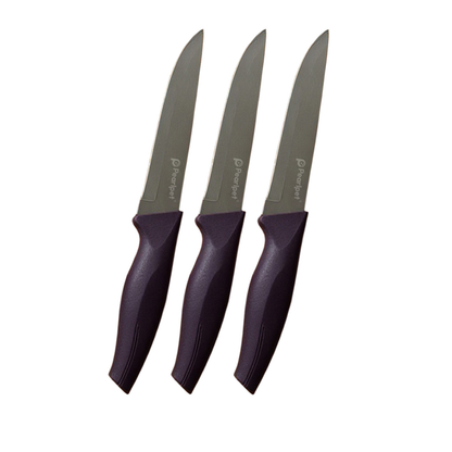 Knife - Set of 3 | Stainless steel | PURPLE