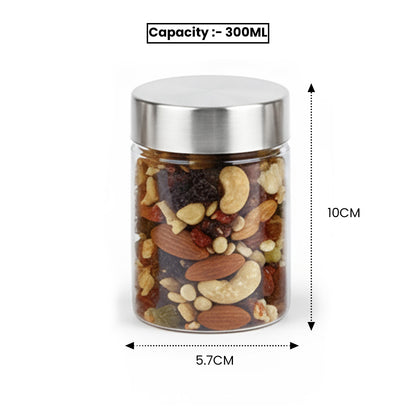 Plus Round Jars with Steel caps - Set of 6