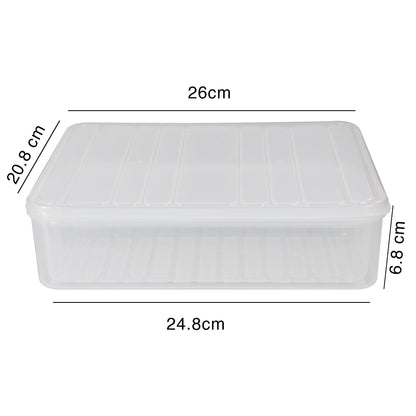 Pearlpet 15-Piece Fridge Storage Box Set | 2x1200ml, 1x2500ml, 6x1100ml, 6x1500ml Containers | Fridge Organizers to Keep Fruits & Vegetables Fresh |BPA free - Plastic box for storage