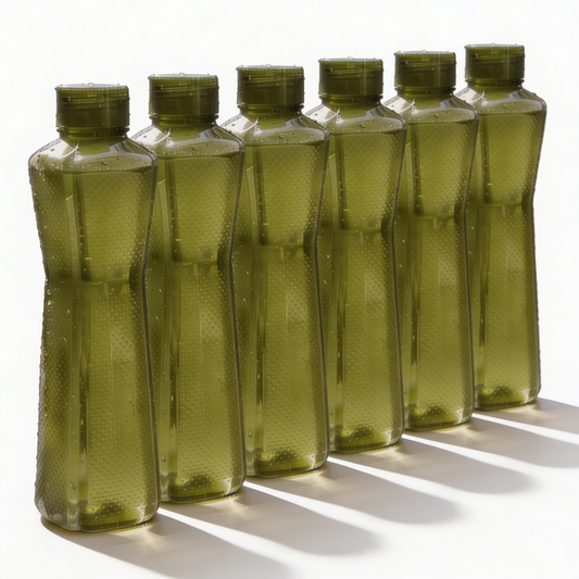 1000ml Hexagrip Square Water Bottle - Set of 6
