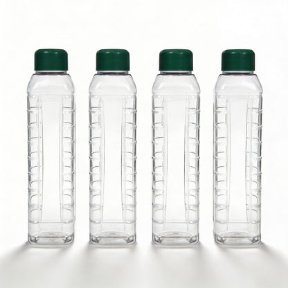 1000ml Sage Square Water Bottle - Set of 4