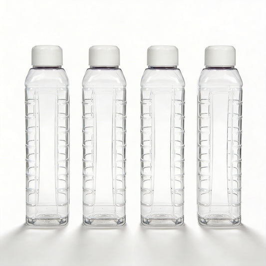 1000ml Sage Square Water Bottle - Set of 4